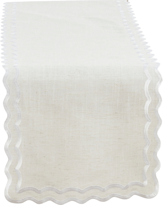 Scalloped Border Table Runner, 16" x 72"