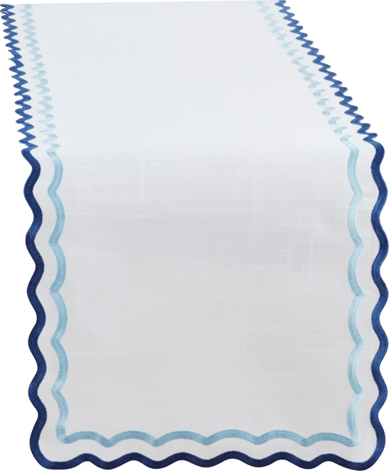 Scalloped Border Table Runner, 16" x 72"