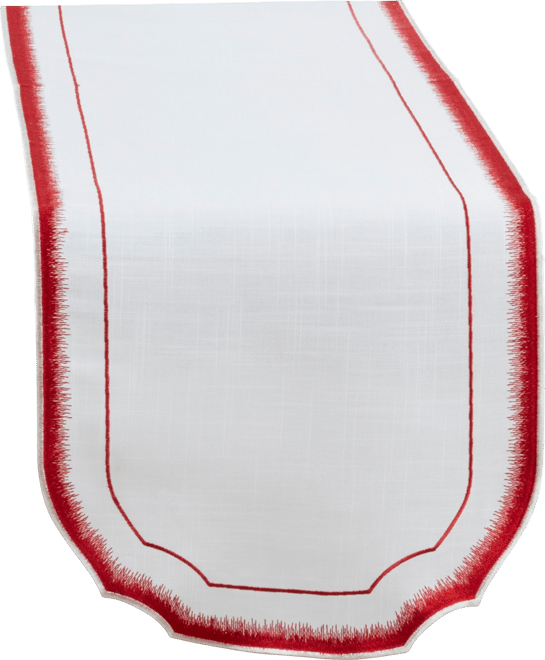 Elegant Embroidery Detail Table Runner, 16" x 70"