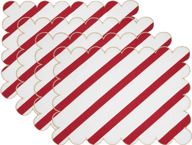 Eco Scallop Border Placemat, Set of 4