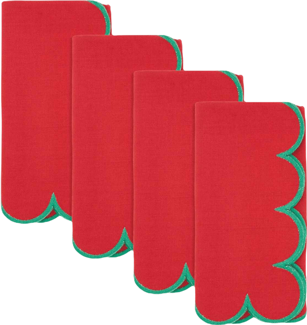 Sweet Edge Scalloped Napkin, Set of 4