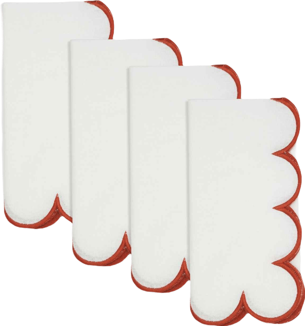 Scalloped Hem Napkin, Set of 4