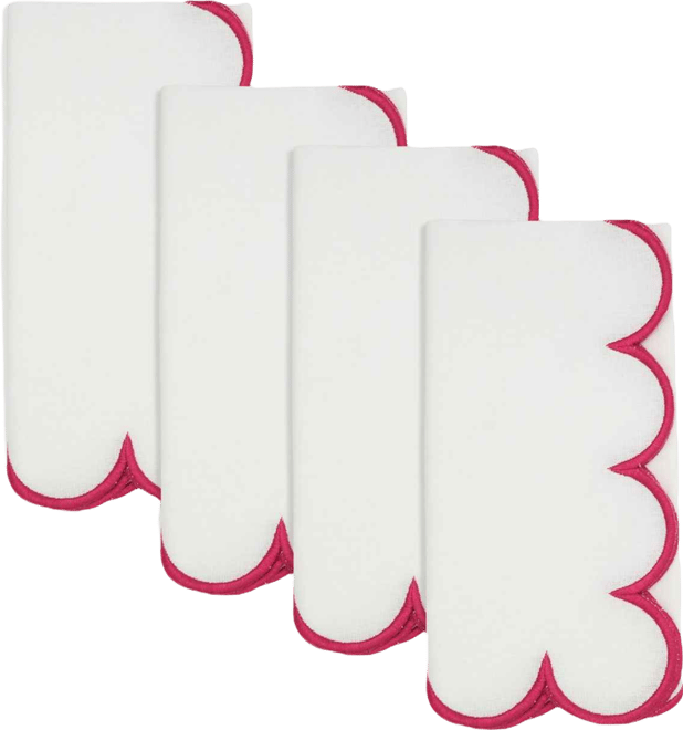 Scalloped Hem Napkin, Set of 4