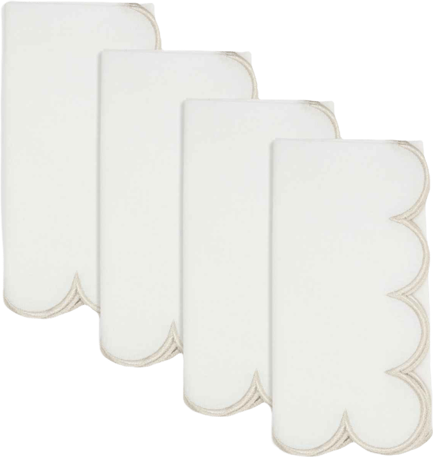 Scalloped Hem Napkin, Set of 4
