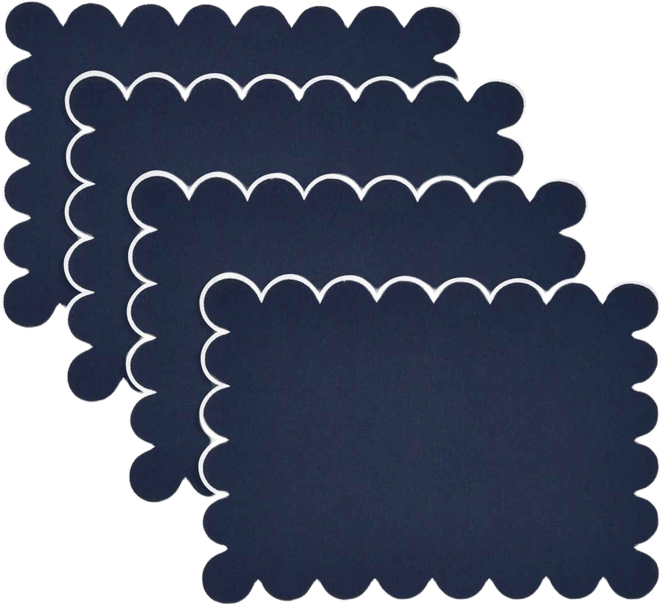 Eco Scallop Border Placemat, Set of 4