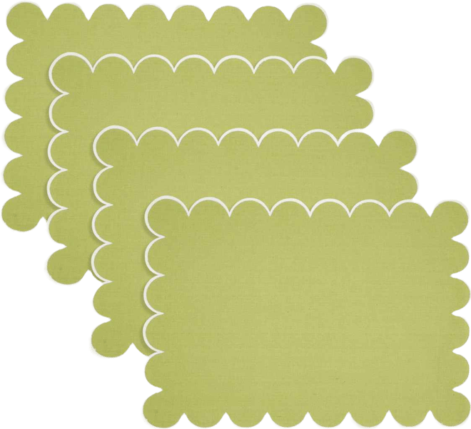 Eco Scallop Border Placemat, Set of 4