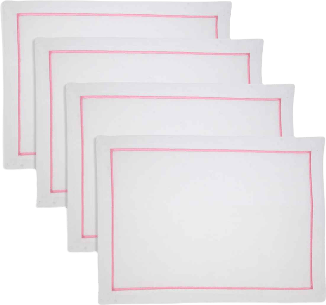 Embroidered Line Design Placemat, Set of 4
