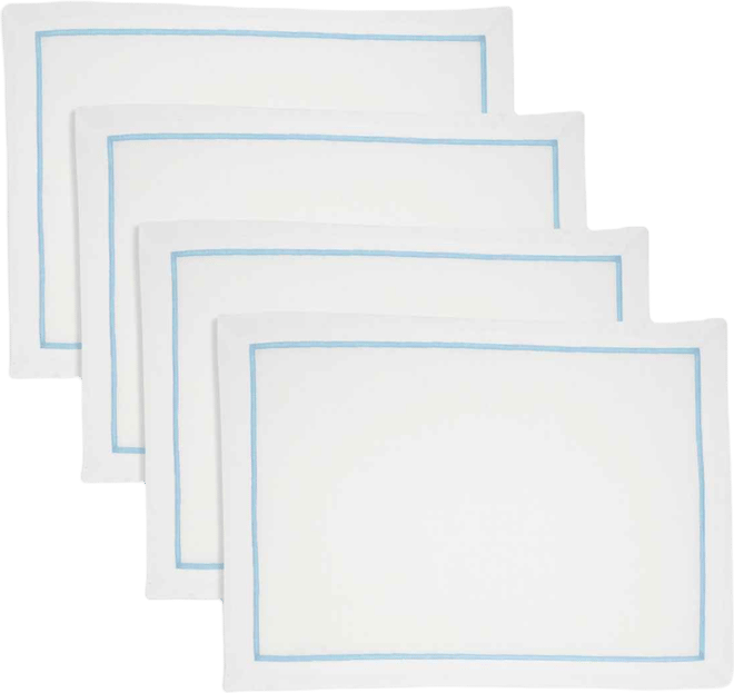 Embroidered Line Design Placemat, Set of 4