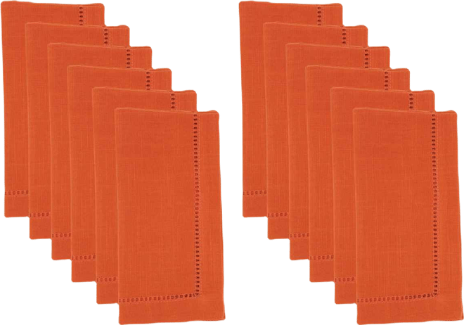 Hemstitched Border Dinner Napkin, Set of 12