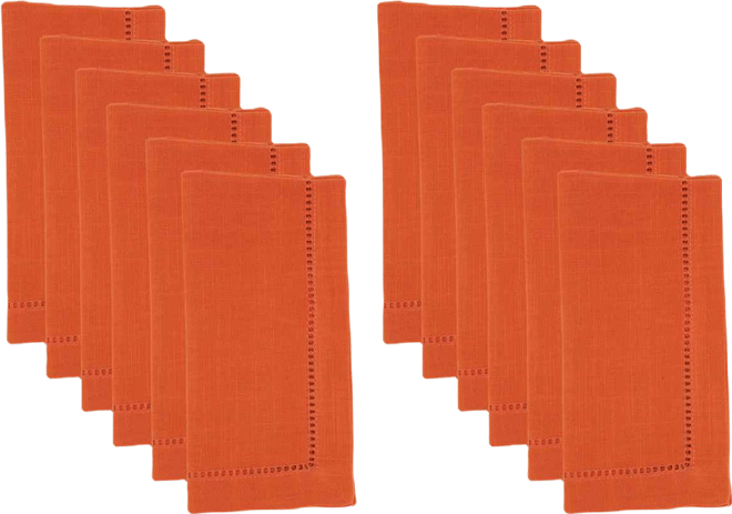 Hemstitched Border Dinner Napkin, Set of 12