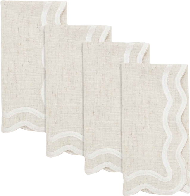 Scalloped Border Napkin, Set of 4