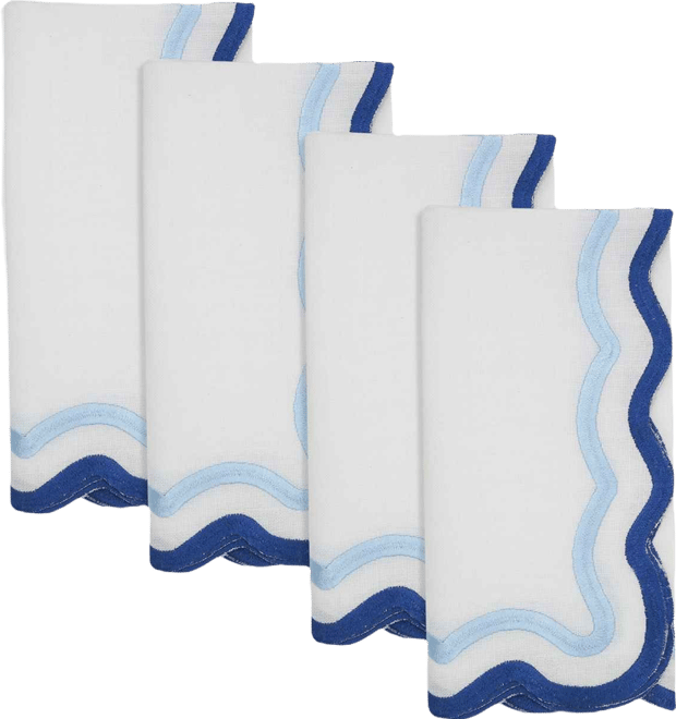 Scalloped Border Napkin, Set of 4