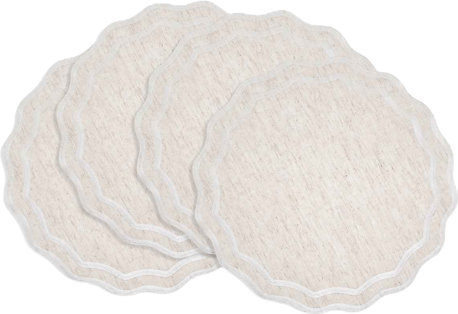 Eco Scallop Border Placemat, Set of 4