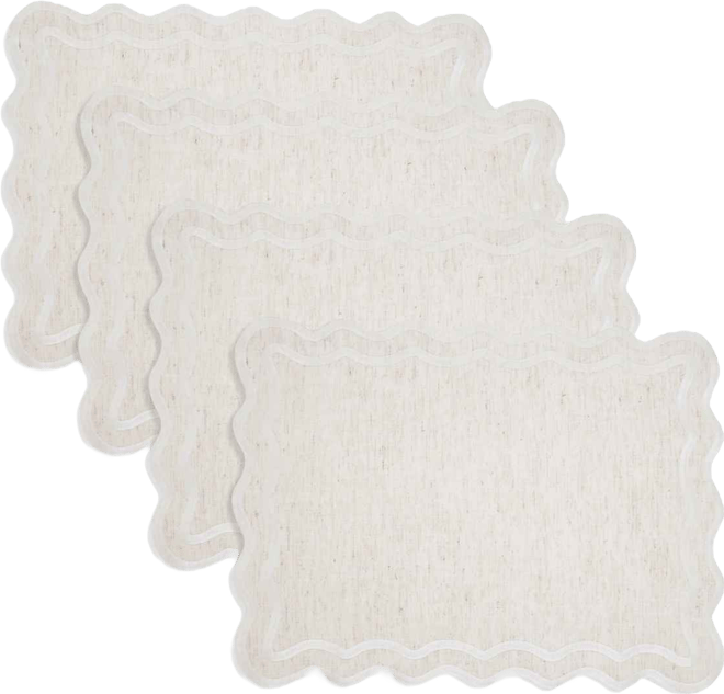 Eco Scallop Border Placemat, Set of 4