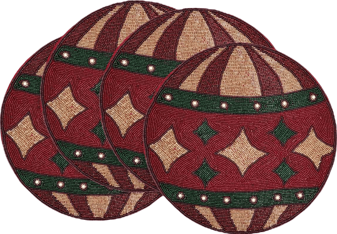 Beaded Ornament Placemat, Set of 4