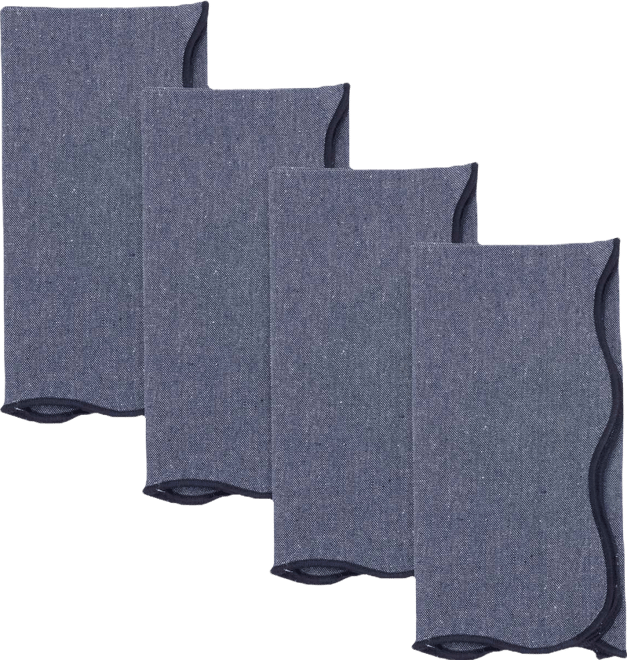 Eco Chic Scallop Napkin, Set of 4