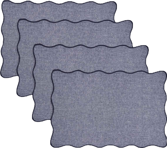 Eco Scallop Border Placemat, Set of 4