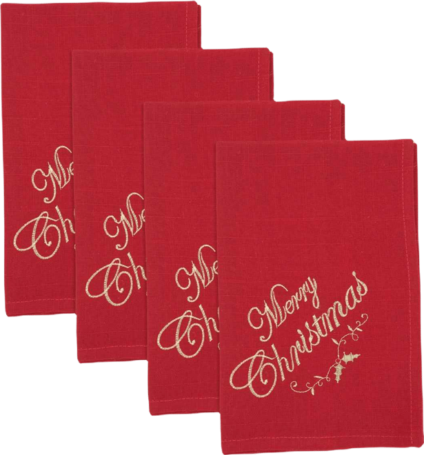 Merry Bright Holiday Napkin, Set of 4