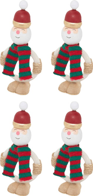 Twinkle Hat Santa Napkin Ring, Set of 4