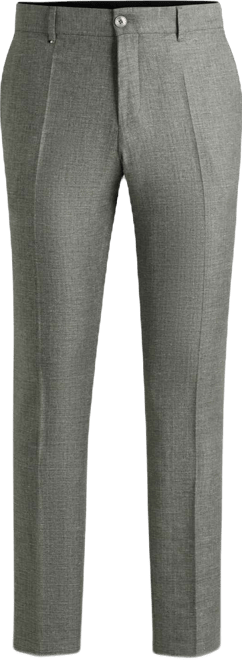 Boss by  Men's Micro-Patterned Stretch Formal Trousers