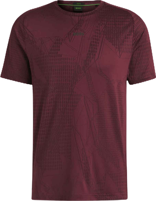 Boss by  Men's Moisture Management Active Jacquard-Pattern T-Shirt