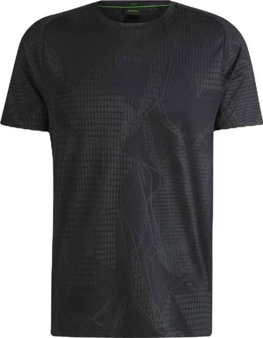 Boss by  Men's Moisture Management Active Jacquard-Pattern T-Shirt