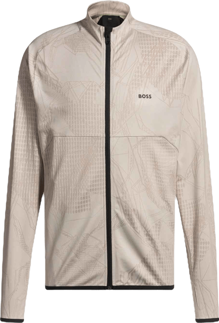 Boss by  Men's Jacquard Pattern Active Zip-Up Sweatshirt