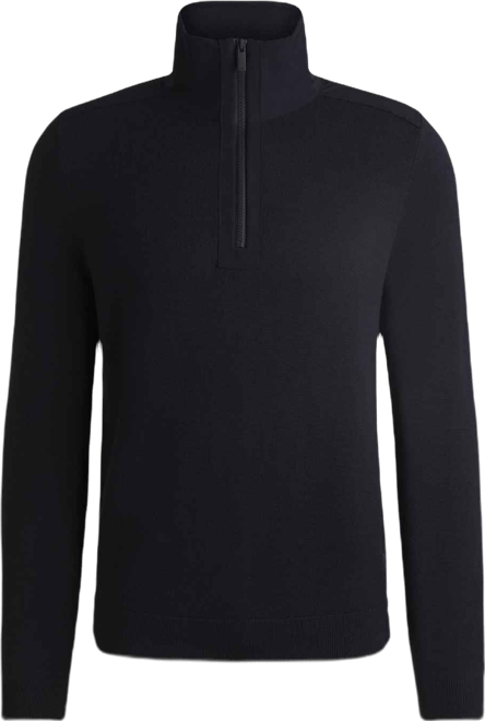 Boss by  Men's Softshell Trims Zip-Neck Sweater