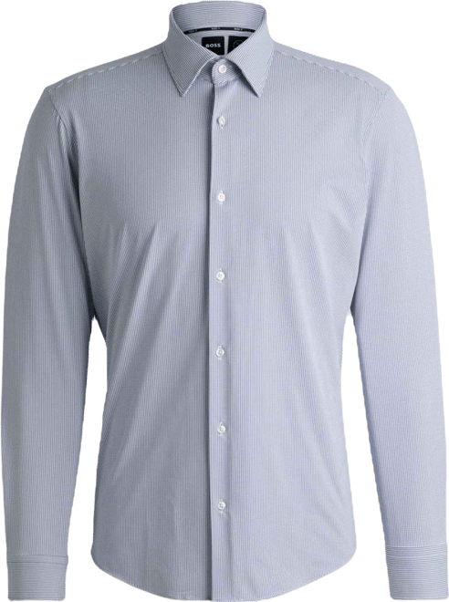 Boss by  Men's Structured Performance-Stretch Fabric Regular-Fit Dress Shirt