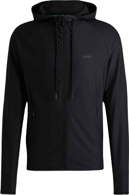 Boss by  Men's Logo Detail Active-Stretch Zip-Up Hoodie