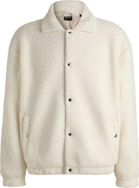 Boss by  Men's Teddy Fabric Regular-Fit Jacket