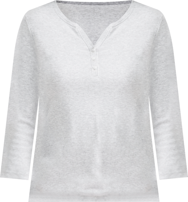 Women's Cotton 3/4-Sleeve Henley Tee, Created for Macy's