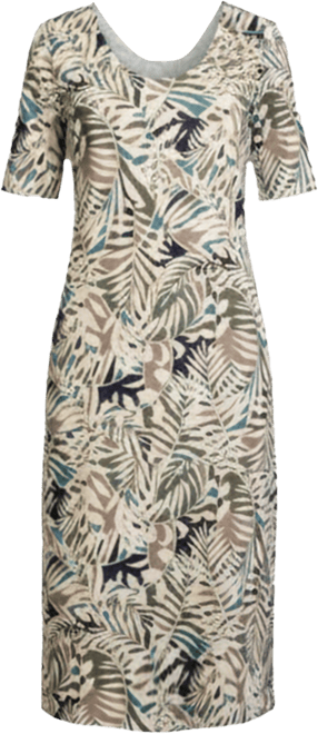 Women's Linen Blend Button Back Midi Dress