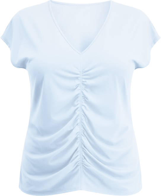 Plus Size Cotton Ruched Top, Macy's Exclusive