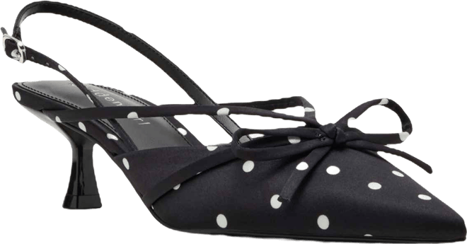 Women's Vixen Bow Slingback Kitten Heel Pumps