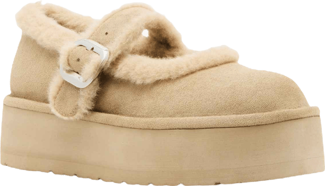 Women's Elena Cozy Platform Mary Jane Flat Shoes