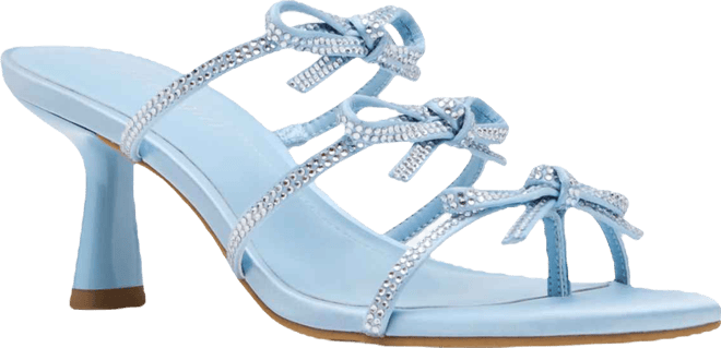 Women's Loving Bow Mid-Heel Rhinestone Dress Sandals