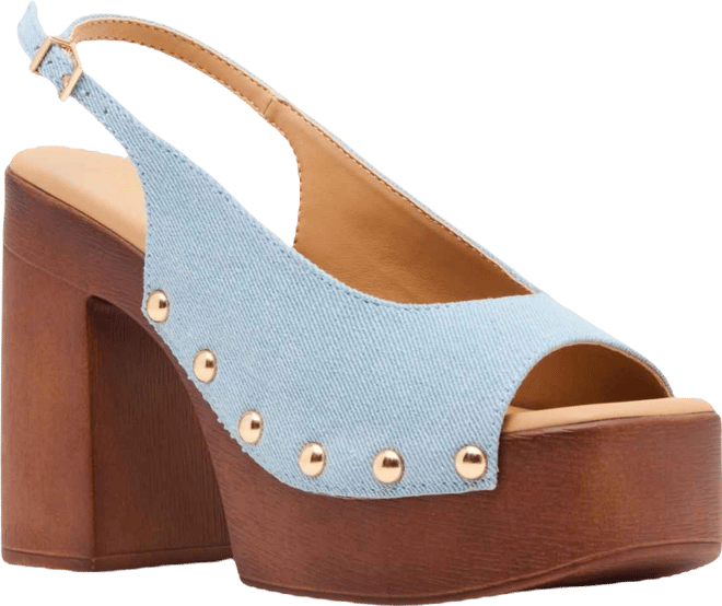 Women's Xanadu Wooden Platform Slingback Pumps