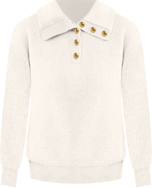 Women's Collared Button Pullover Sweater, Macy's Exclusive