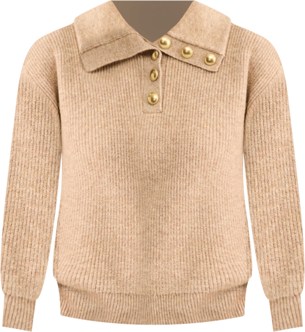 Women's Collared Button Pullover Sweater, Macy's Exclusive