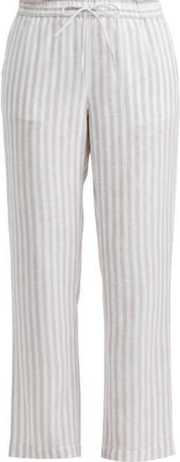 Women's 100% Linen Print Pull-On Wide-Leg Pants, Macy's Exclusive