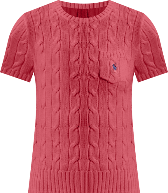 Women's Cable-Knit Short-Sleeve Sweater