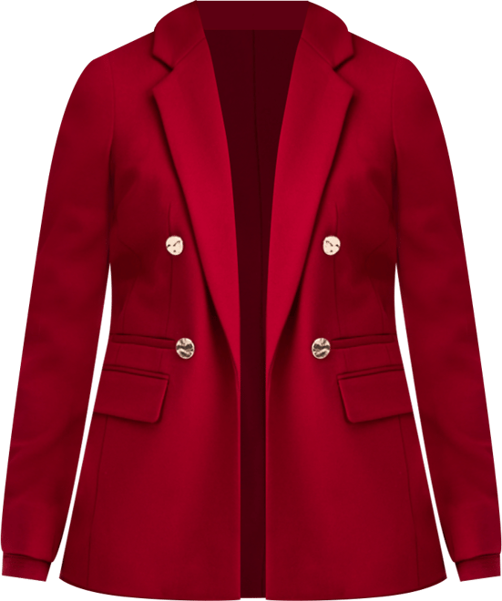 Petite Faux-Double-Breasted Jacket