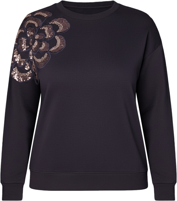 Plus Size Embellished Crewneck Sweatshirt