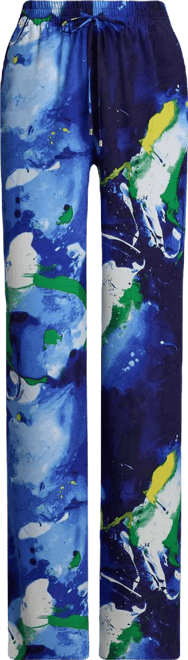 Women's Abstract-Print Wide-Leg Pants