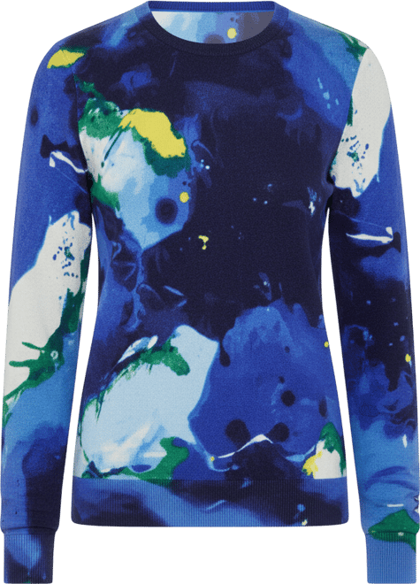 Women's Abstract-Motif Crewneck Sweater