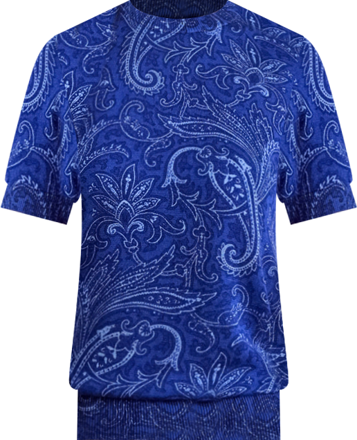 Women's Paisley Short-Sleeve Sweater