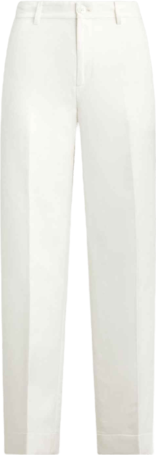 Women's Twill Wide-Leg Cropped Pants