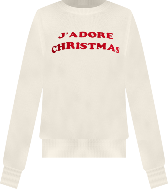 Women's Wool-Cashmere J'adore Christmas Sweater