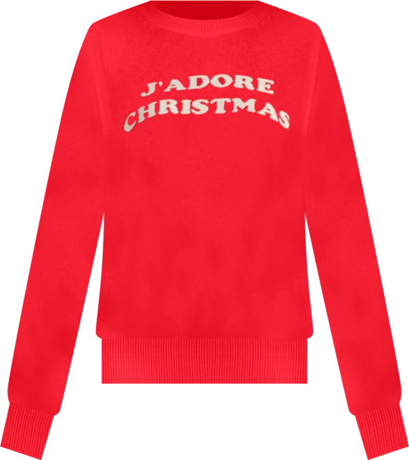 Women's Wool-Cashmere J'adore Christmas Sweater